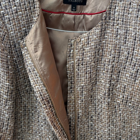 Talbots Gold Flecked Tweed Jacket - Picture 5 of 7